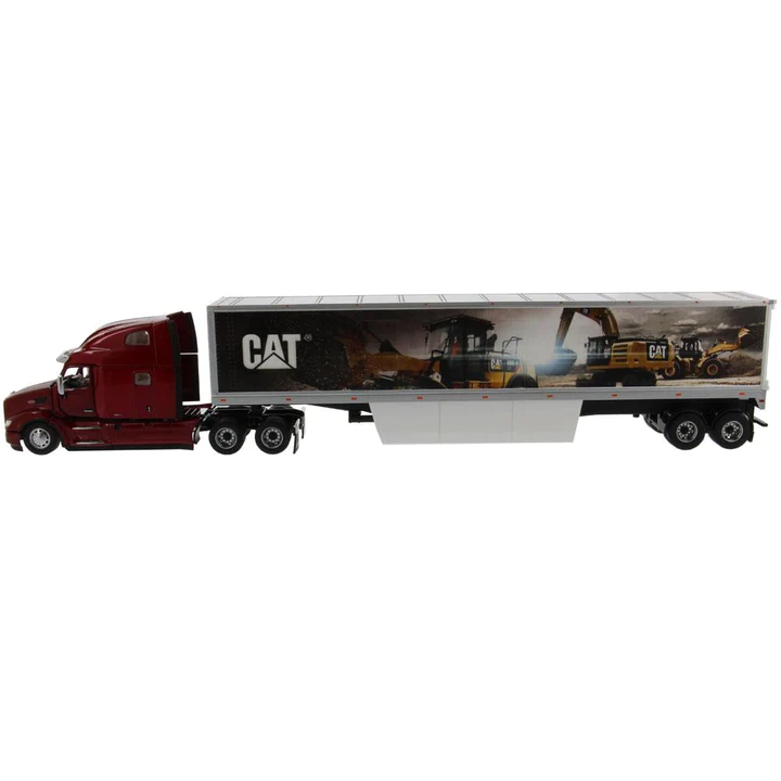 CAT TRACTOR DAY CAB + CAT MURAL TRAILER PETERBILT