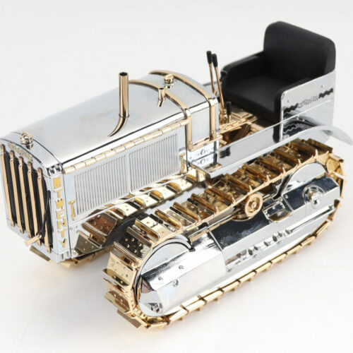 Modèle réduit Cat Twenty Tractor 100th Anniversary 1:16 finition or et chrome