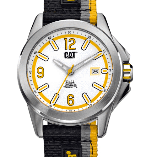 Montre YU Twist up 3HD noir et jaune CAT