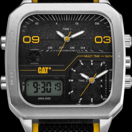 MONTRE AS RETRO  NOIR/JAUNE