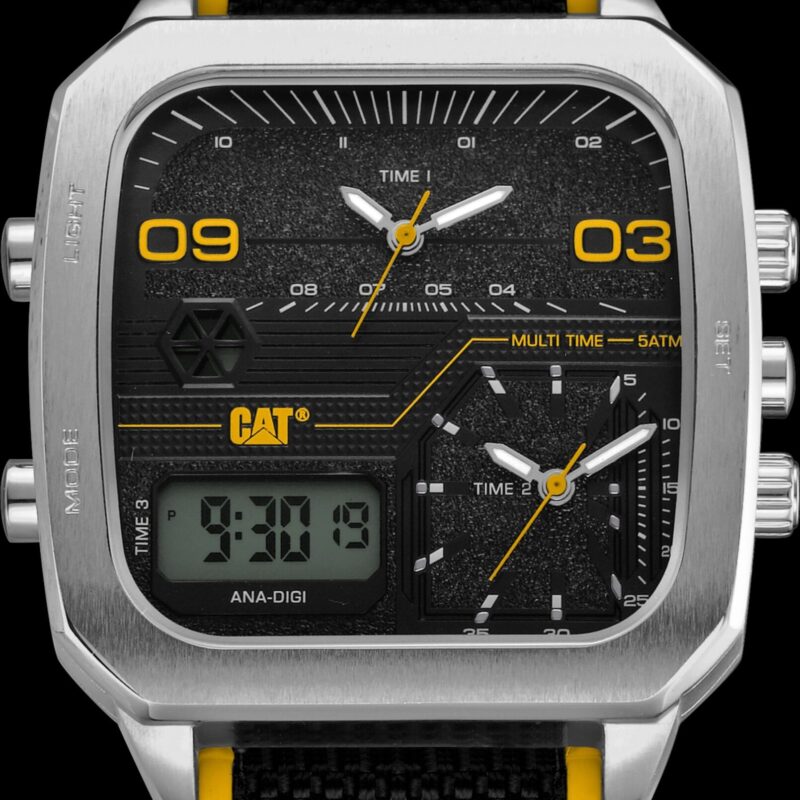 MONTRE AS RETRO  NOIR/JAUNE