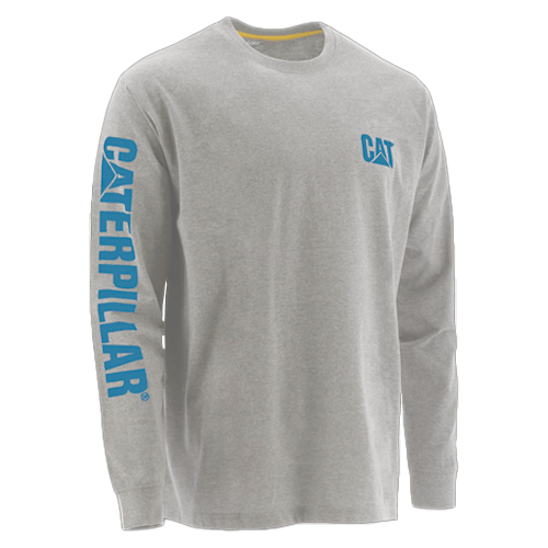 Tee-shirt Caterpillar Trademark banner gris