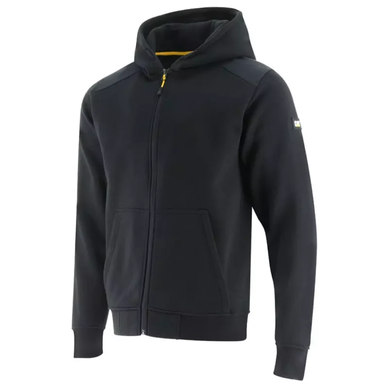 Sweatshirt Essentials Zip Caterpillar noir avec logo CAT