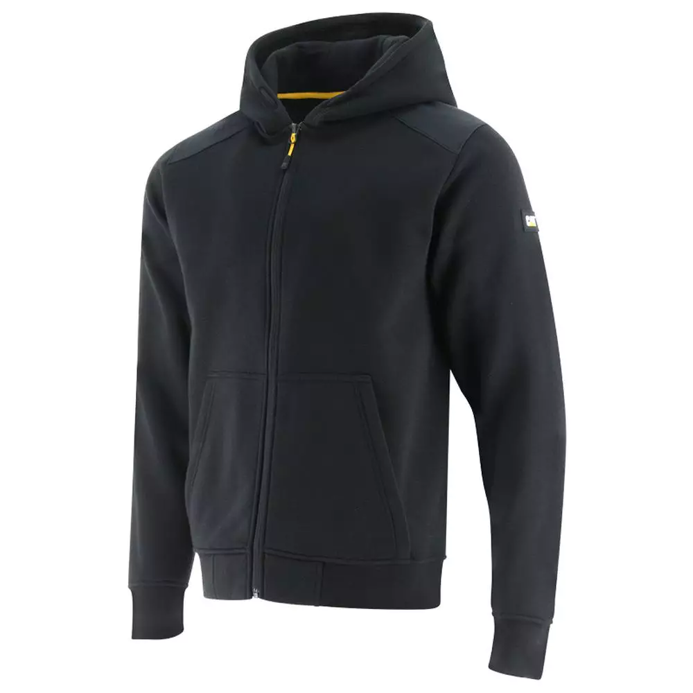 Sweatshirt Essentials Zip Caterpillar noir avec logo CAT