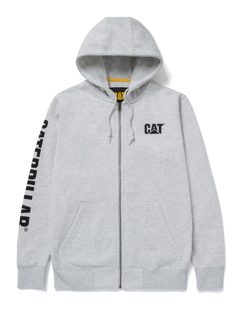 SWEAT ZIP BANNER  GRIS CLAIR