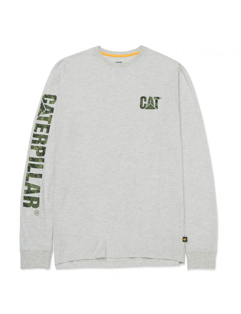 Tee Shirt Trademark Banner Gris Kaki