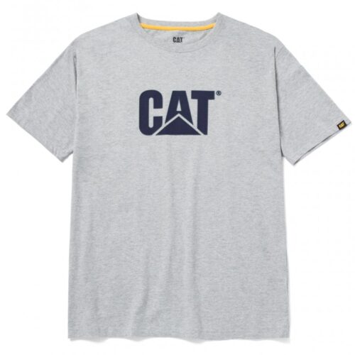 Tee Shirt Logo CAT Gris Logo Noir